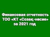 Финансовая отчетность ТОО «КТ «Созақ-несие» за 2021 год